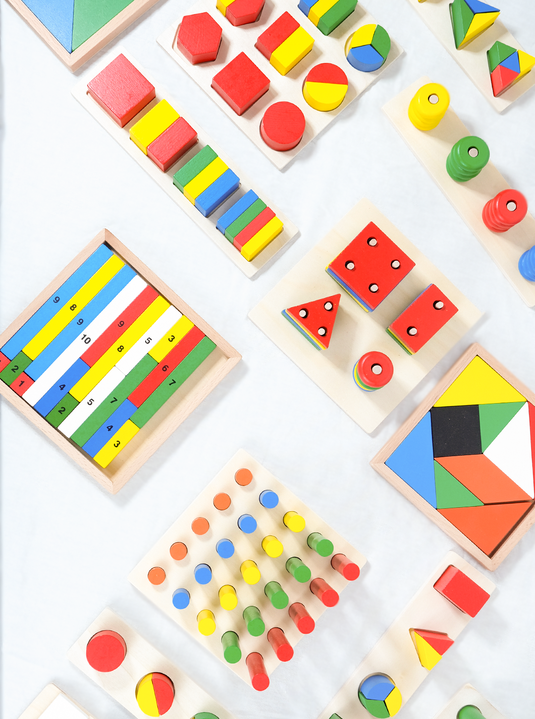Montessori Ahşap Eğitici Oyuncak Seti – 14 Parça