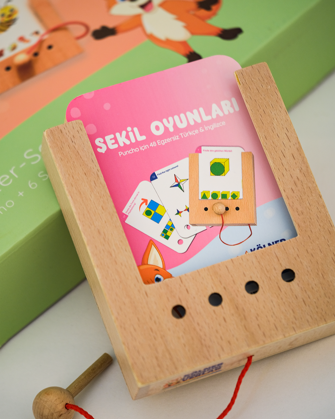 3-4 yaş için Türkçe Puncho Başlangıç Seti (6 Kart Seti)